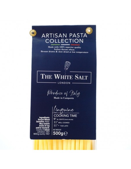 "Spaghetti alla chitarra" with yellow tomatoes, anchovies and almonds form Avola